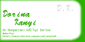 dorina kanyi business card